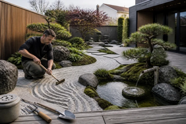 Aménagement jardin zen japonais Tournan-en-Brie