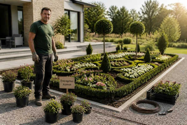 Aménagement parterre floral professionnel Pontault-Combault