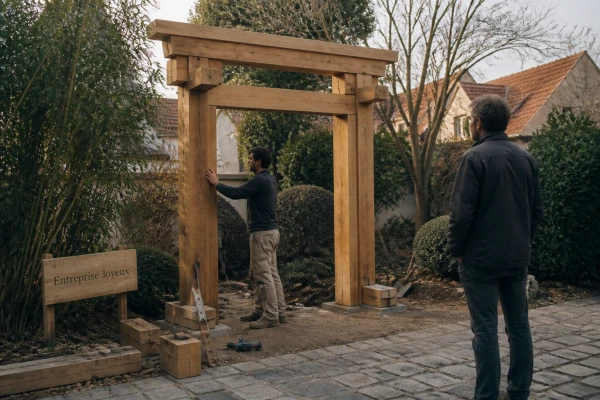 Installation portail bois sur mesure Ozoir-la-Ferrière